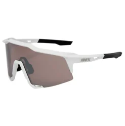 100% Speedcraft Matte White Mirror Sunglasses
